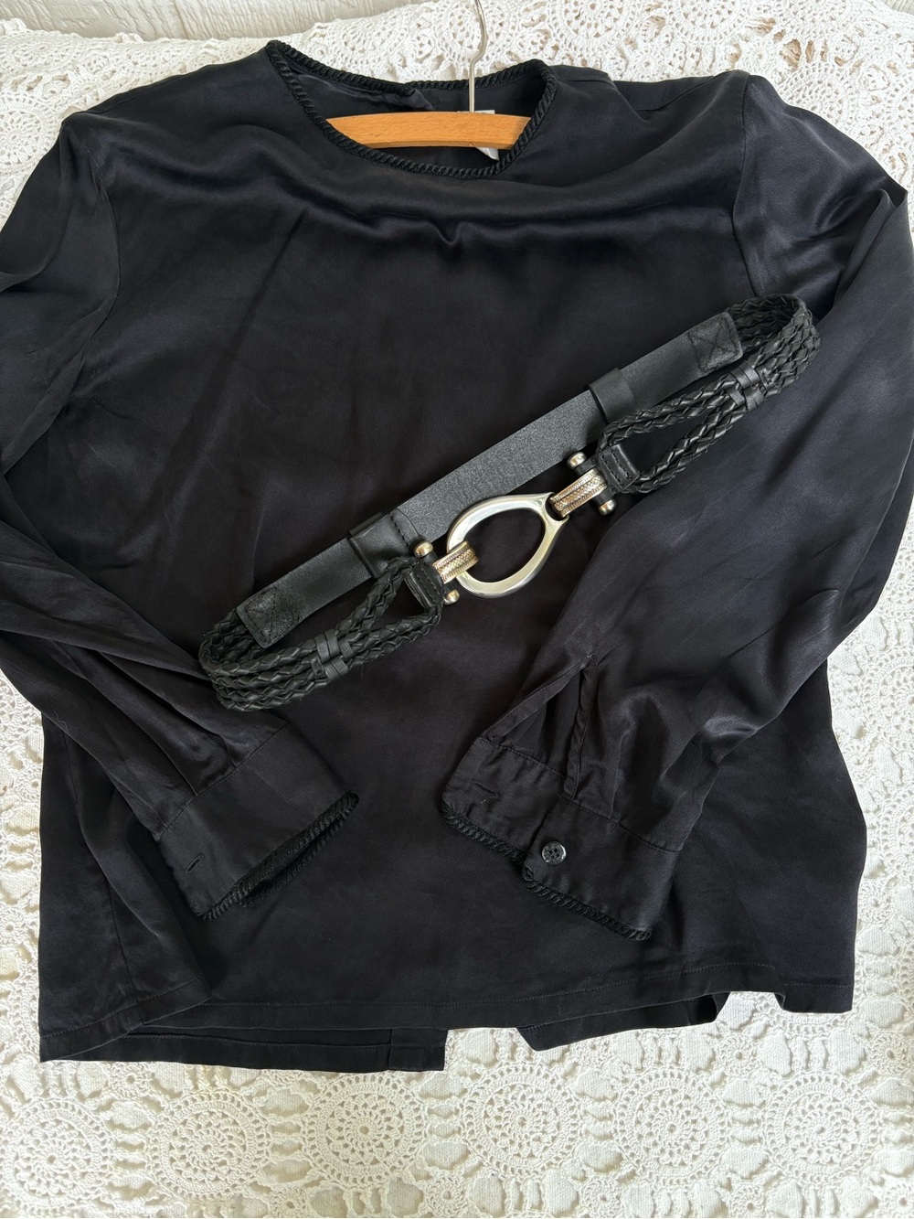 Black Silk Blouse 8 Petite Gorgeous